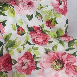 Waverly Inspirations Bright Pink Peonies Floral Cotton Upholstery Fabric 2 Yards